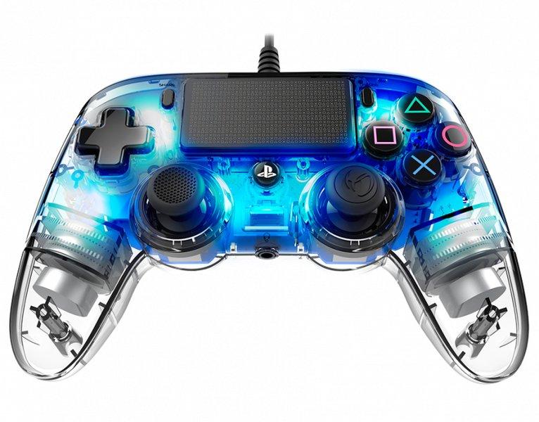 Image of PS4OFCPADCLBLUE Gaming-Controller Blau, Transparent USB Gamepad Analog / Digital PC, PlayStation 4