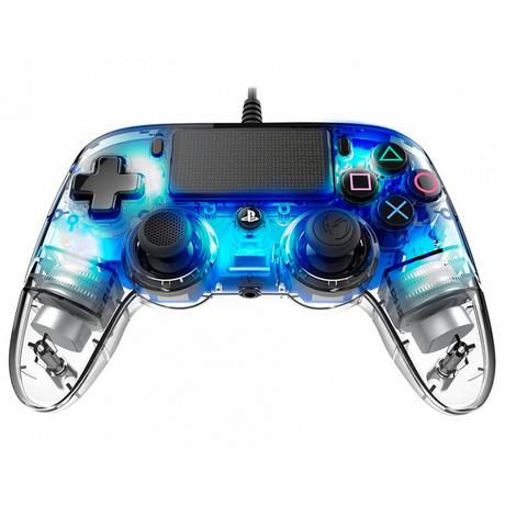 nacon  PS4OFCPADCLBLUE Gaming-Controller Blau, Transparent USB Gamepad Analog / Digital PC, PlayStation 4 