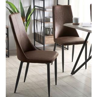 Beliani Lot de 2 chaises en Cuir PU Moderne CLAYTON  