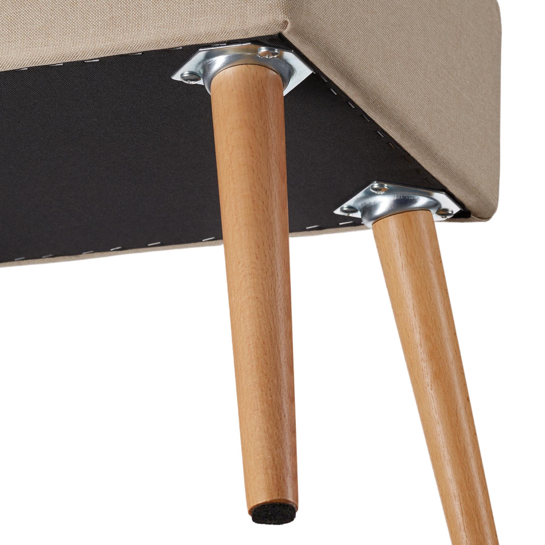 Tectake Banc avec coffre de rangement aspect lin RANYA  