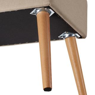 Tectake Banc avec coffre de rangement aspect lin RANYA  