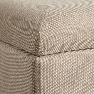 Tectake Banc avec coffre de rangement aspect lin RANYA  