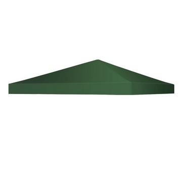 Pavillon-Ersatzdach Sonnenschutzabdeckung mit Klettverschlüssen 300 x 300 cm Dunkelgrün