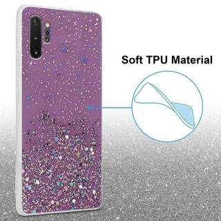 Cadorabo  Housse compatible avec Samsung Galaxy NOTE 10 PLUS - Coque de protection en silicone TPU flexible avec paillettes scintillantes 