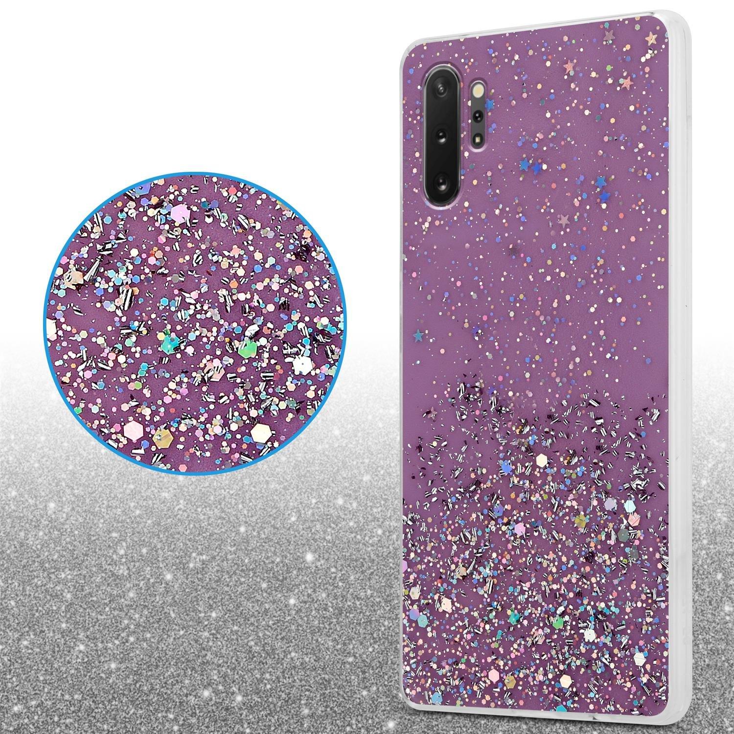 Cadorabo  Housse compatible avec Samsung Galaxy NOTE 10 PLUS - Coque de protection en silicone TPU flexible avec paillettes scintillantes 