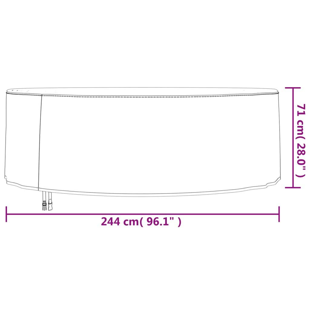 VidaXL Housse de meuble de jardin polyester  