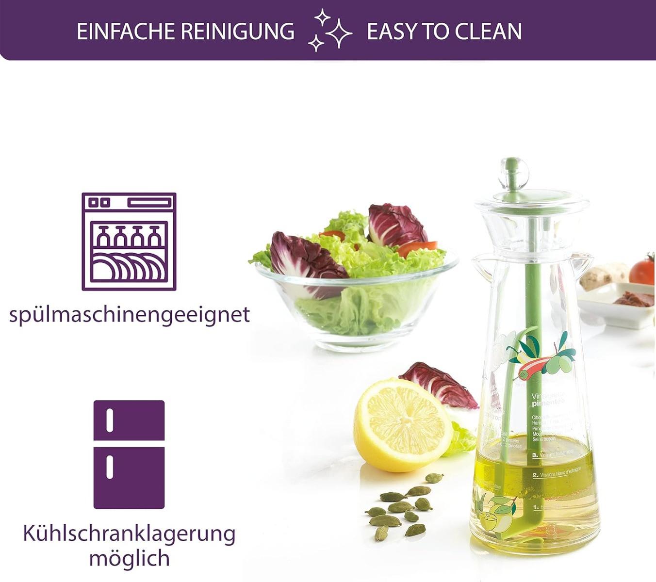 mastrad  Vinaigrette Mixer mit aufgedruckten Rezepten 