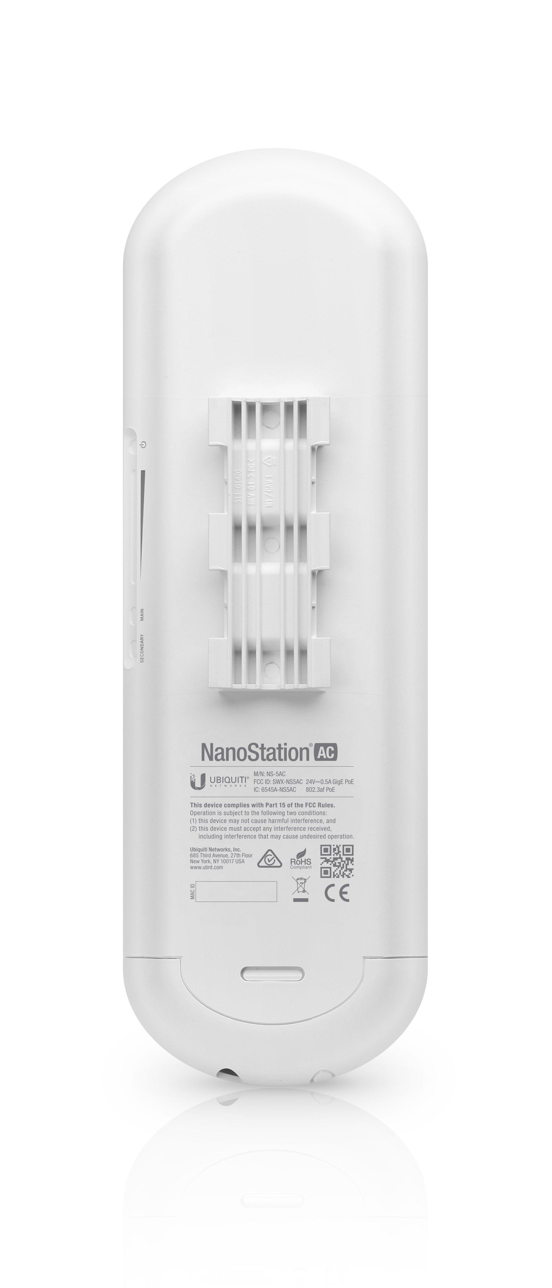 Ubiquiti Networks  NanoStation AC 1000 Mbit/s Bianco Supporto Power over Ethernet (PoE) 