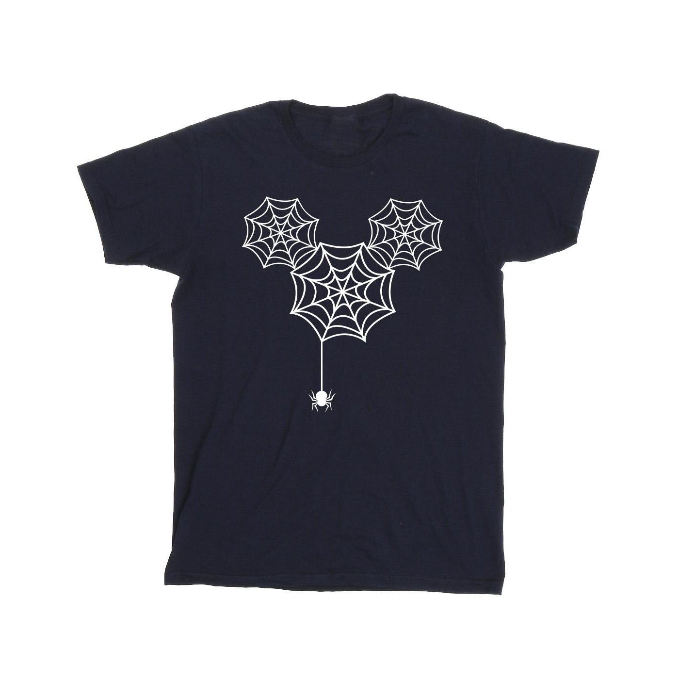 Image of Mickey Mouse Spider Web Head Tshirt Mädchen Marine 116