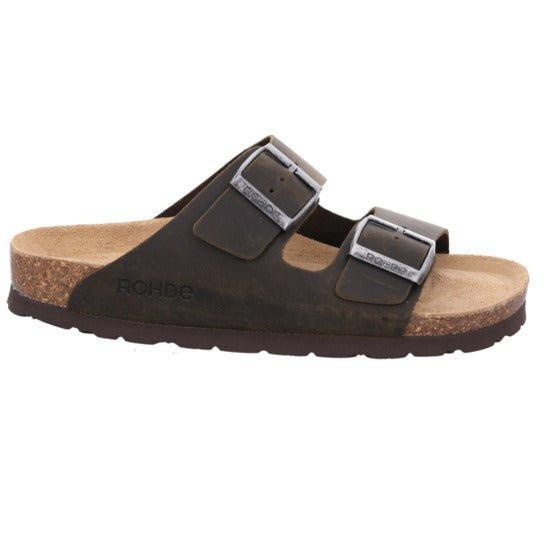 Image of Alba - Leder Sandale Damen Grün 37