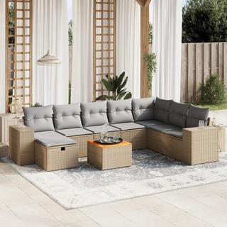 VidaXL set divano da giardino Polirattan  