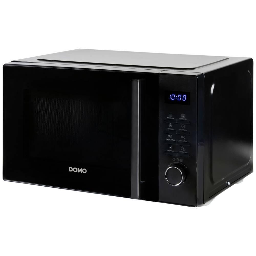 DOMO Mikrowelle Schwarz 900 W Grillfunktion, Timerfunktion  