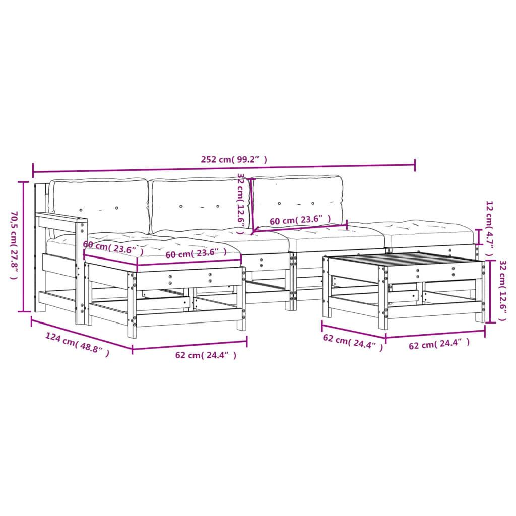 VidaXL Garten lounge set holz  