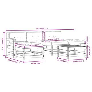 VidaXL Garten lounge set holz  