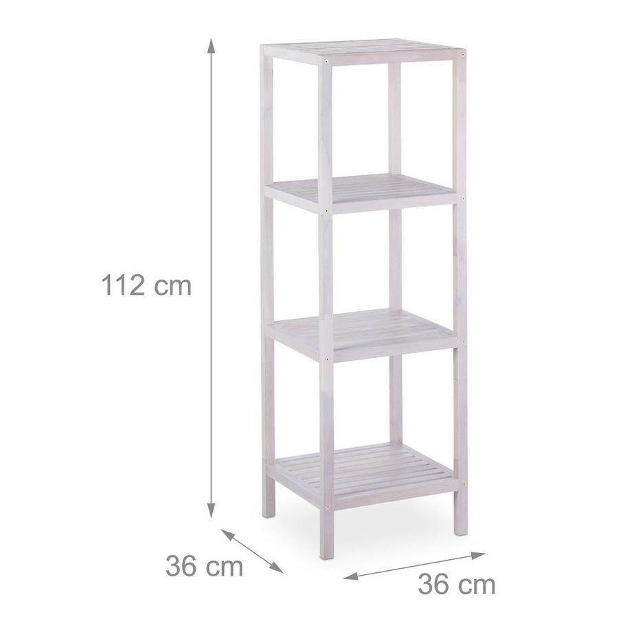 B2X Mensola da bagno in noce bianco  