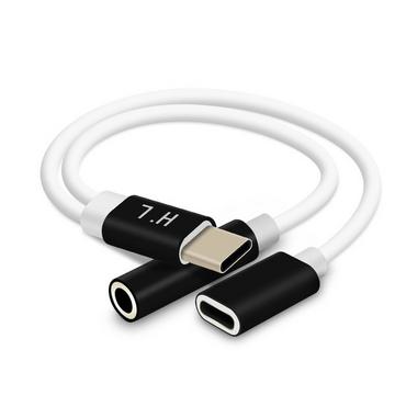 Adaptateur Audio/Charge USB-C Noir