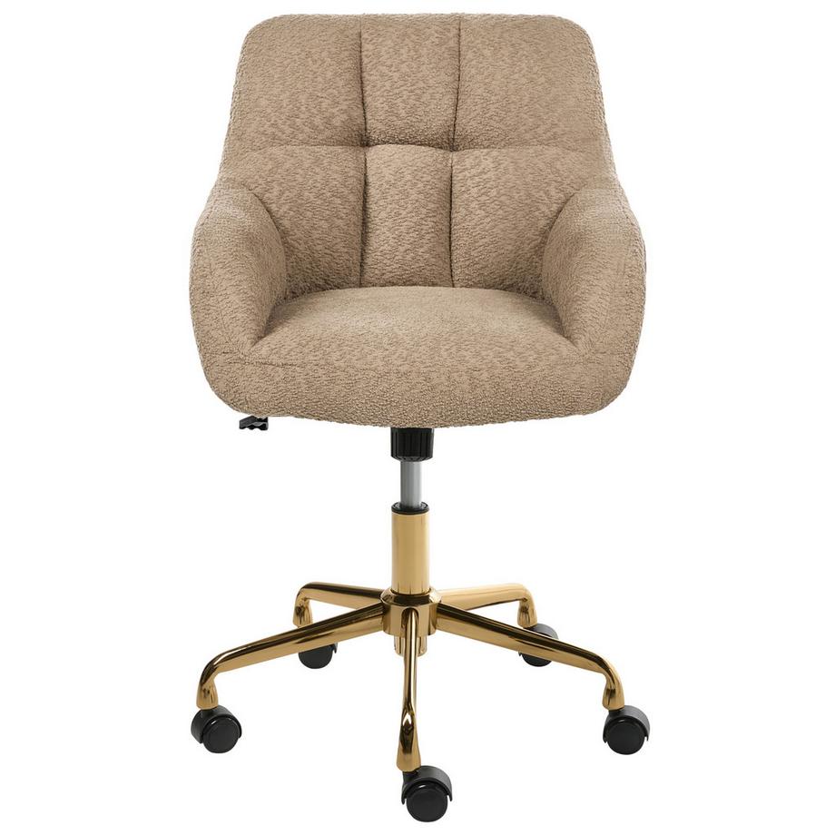 Beliani Chaise de bureau en Bouclé  PALMDALE  