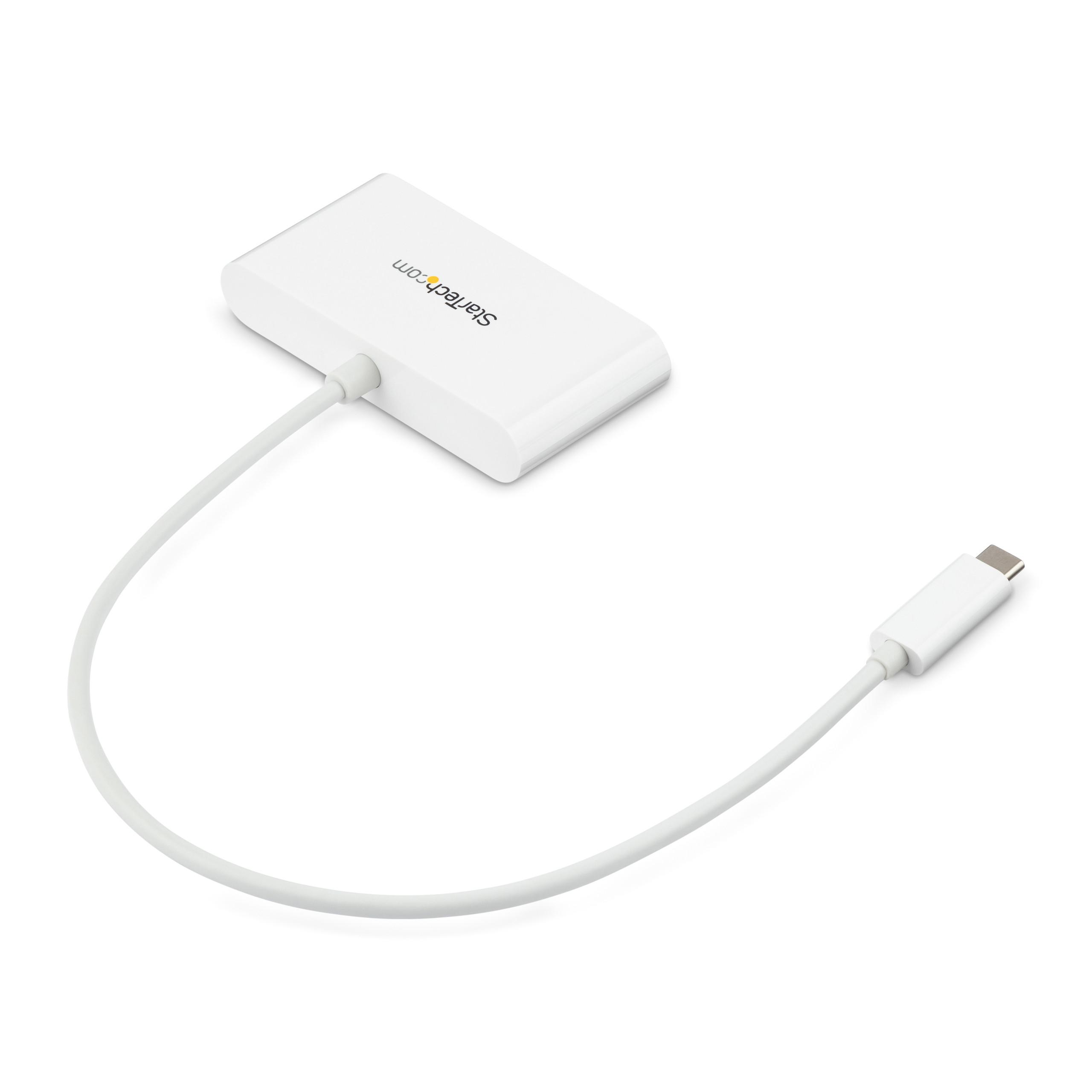 STARTECH.COM  Hub USB 3.0 (5Gbps) a 3 porte con Gigabit Ethernet - USB-C a 3x USB-A - Bianco 