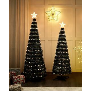 Beliani Sapin de Noël pré-allumé en Matière synthétique SAARLOQ  