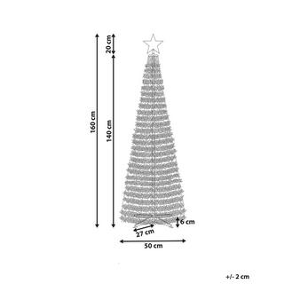 Beliani Sapin de Noël pré-allumé en Matière synthétique SAARLOQ  