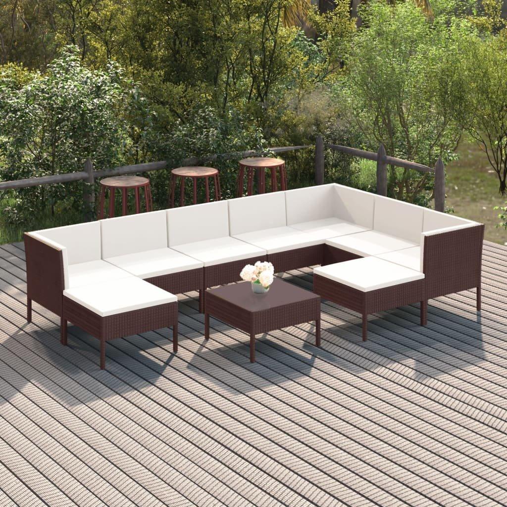 VidaXL Garten-sofagarnitur poly-rattan  