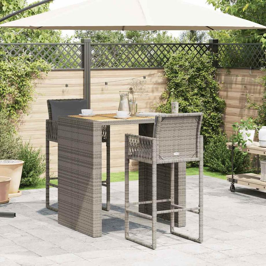 VidaXL set da bar da giardino Polirattan  