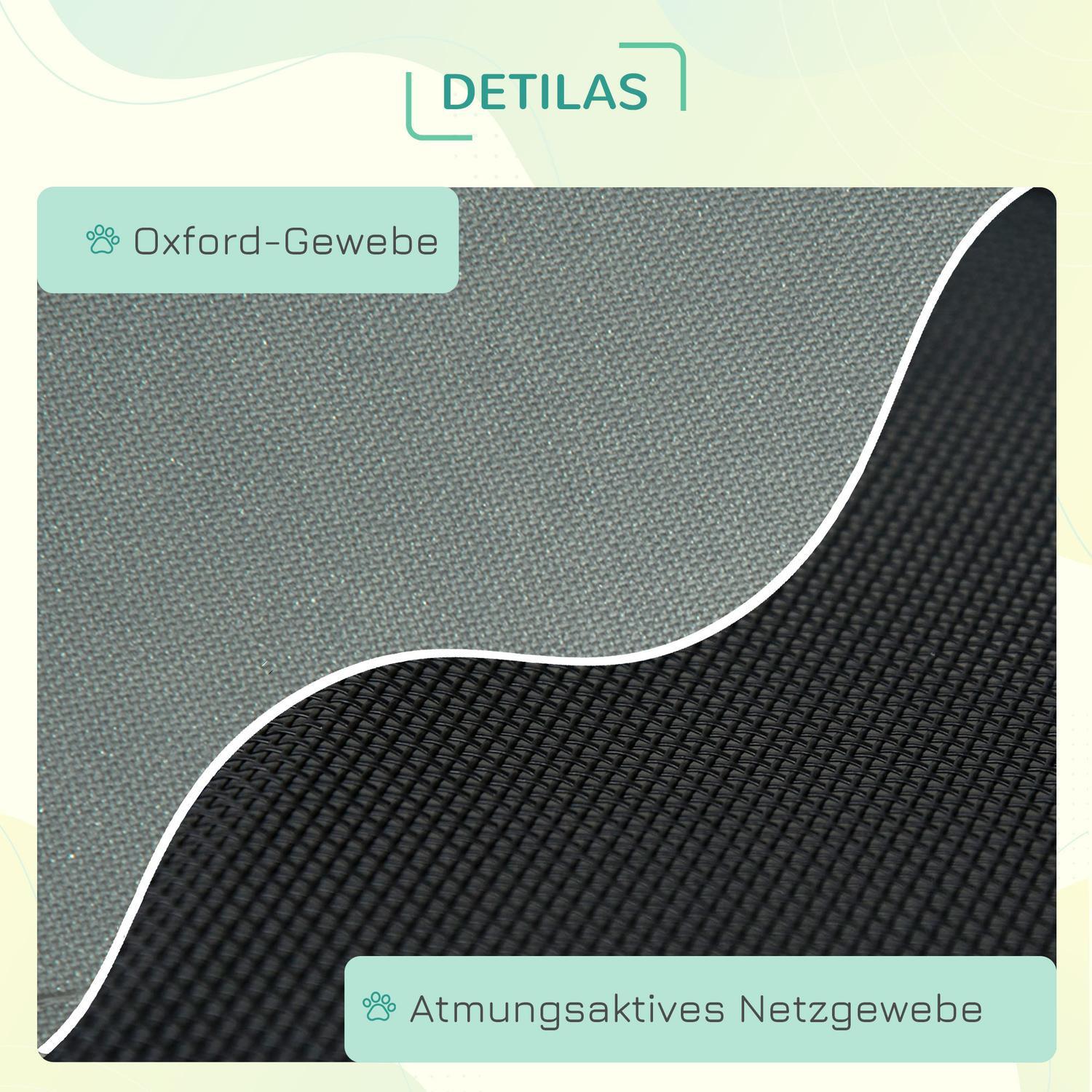 Northio  – Lit Pour Animaux De Compagnie, Auvent Surélevé, Lit D'Extérieur Pour Chien, Toit En Tissu Taffetas Respirant, Gris, 122X92X108Cm 