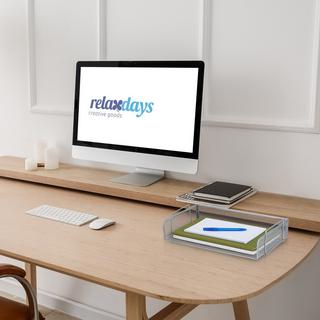 Northio Vassoio portadocumenti in metallo impilabile  