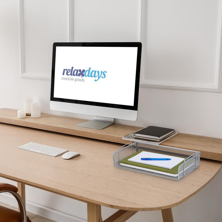 Northio Vassoio portadocumenti in metallo impilabile  