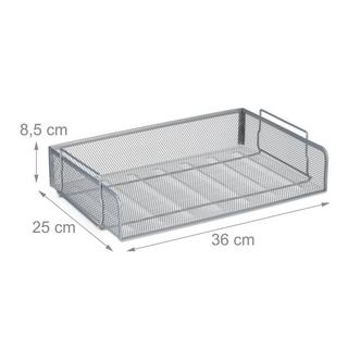 Northio Vassoio portadocumenti in metallo impilabile  