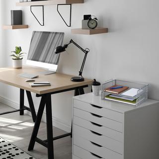 Northio Vassoio portadocumenti in metallo impilabile  