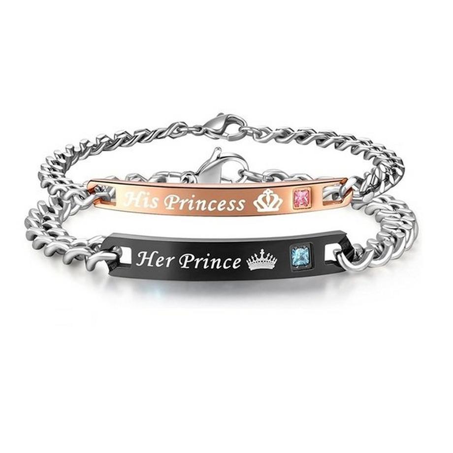 eStore  Braccialetti di coppia - Il suo principe / la sua principessa 