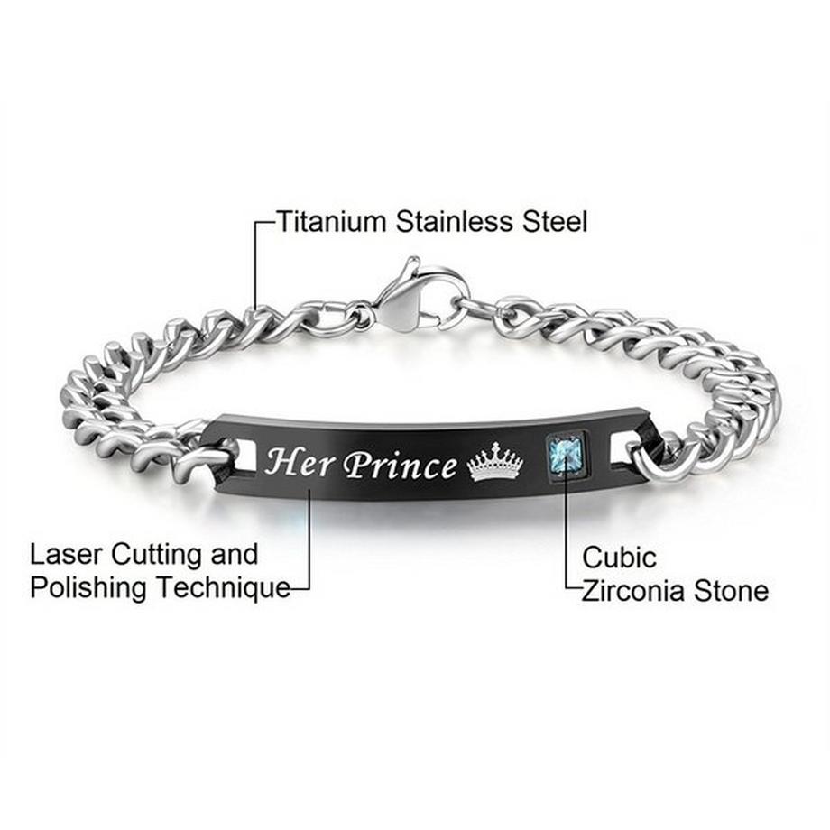 eStore  Braccialetti di coppia - Il suo principe / la sua principessa 