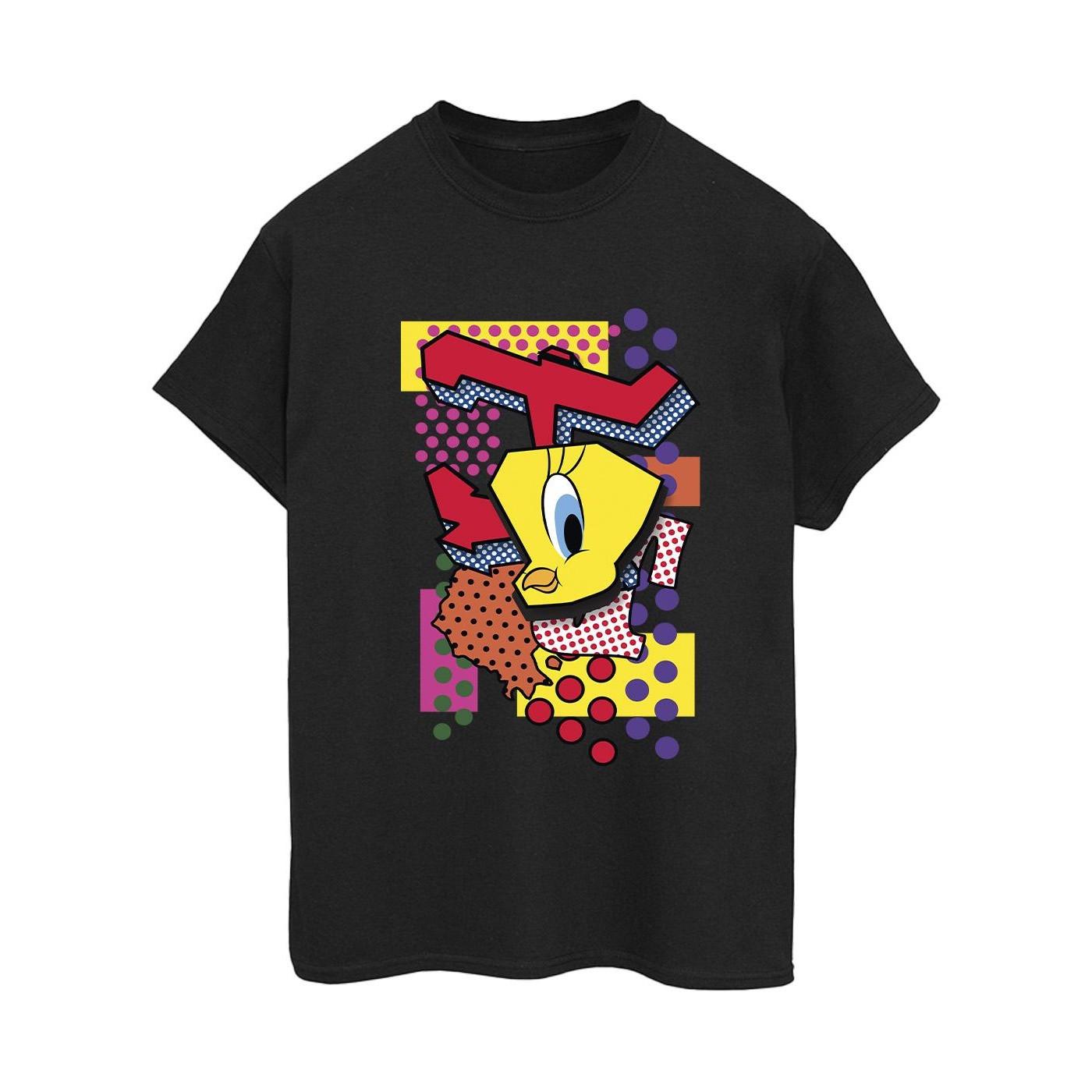 Image of Tweety Pop Art Tshirt Damen Schwarz L