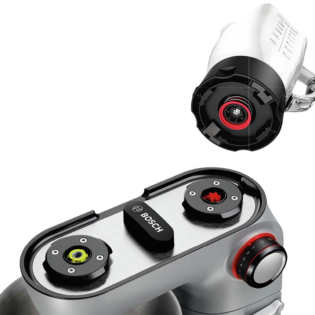 Bosch Küchenmaschine MUM9AX5S00, 1500 W, 3D PlanetaryMixing & SensorControl Plus, platinum silver  