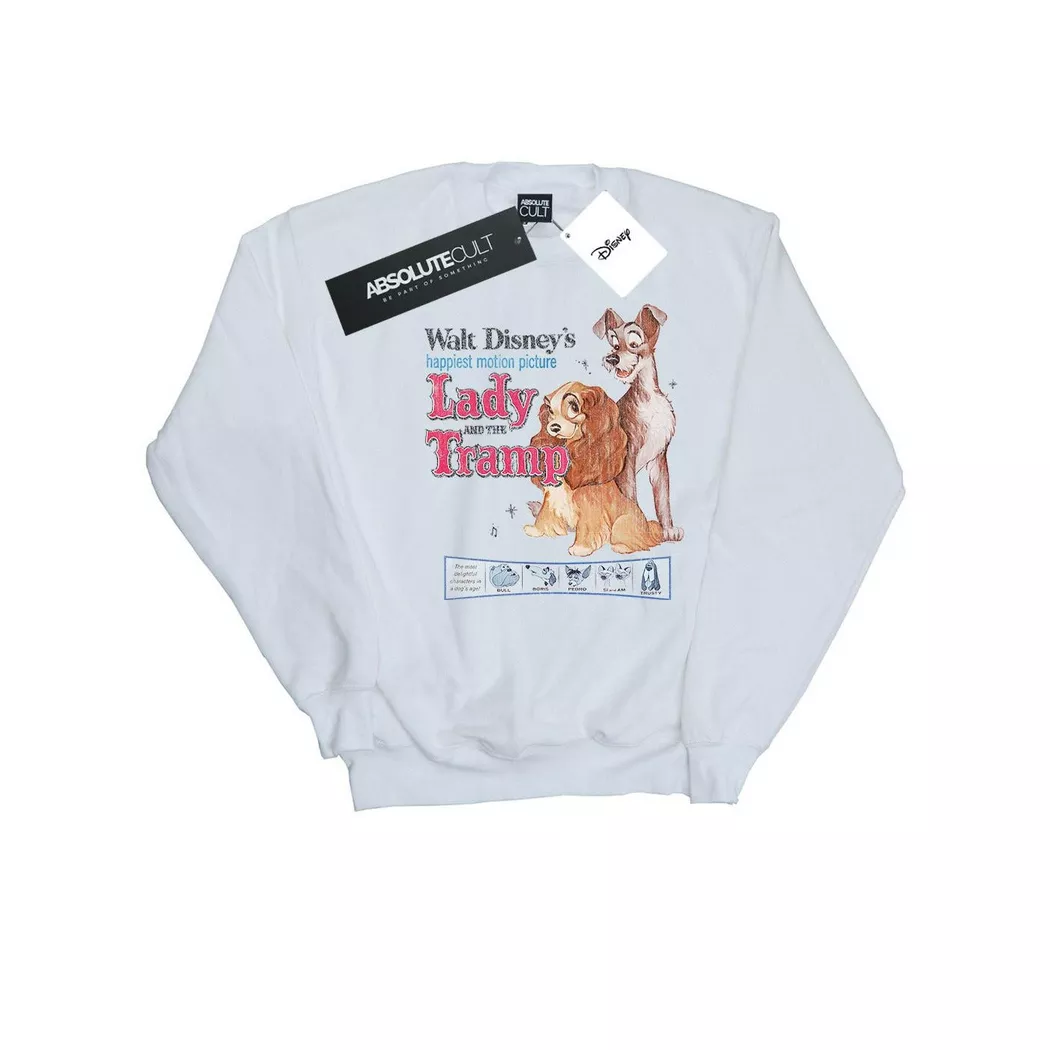 Disney - Lady And The Tramp Sweatshirt, für Herren, Weiss, Größe 3XL
