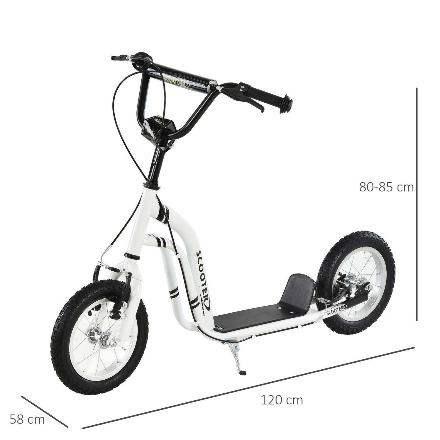 Northio  Scooter Per Bambini Da 5 Anni, Scooter Per Bambini, Scooter Da Città Con Pneumatici, 12 Pollici, Gomma, Alluminio, Bianco 