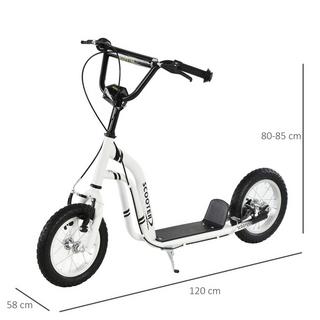Northio  Scooter Per Bambini Da 5 Anni, Scooter Per Bambini, Scooter Da Città Con Pneumatici, 12 Pollici, Gomma, Alluminio, Bianco 