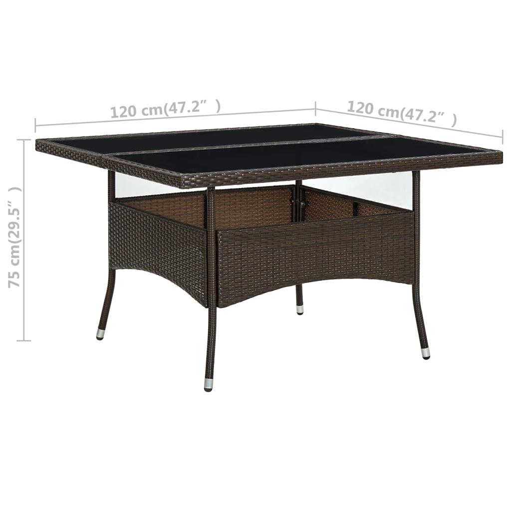 VidaXL Table à manger rotin synthétique  