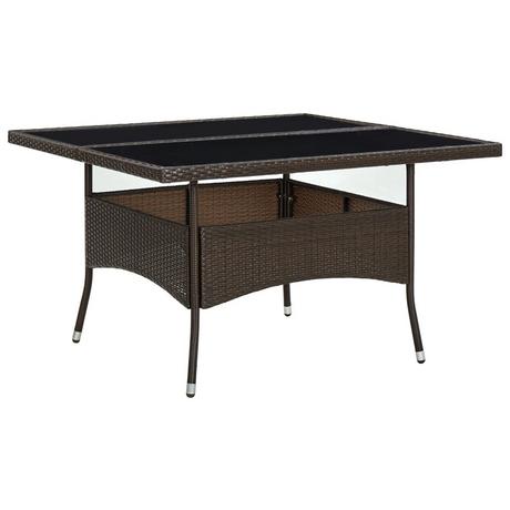 VidaXL Table à manger rotin synthétique  