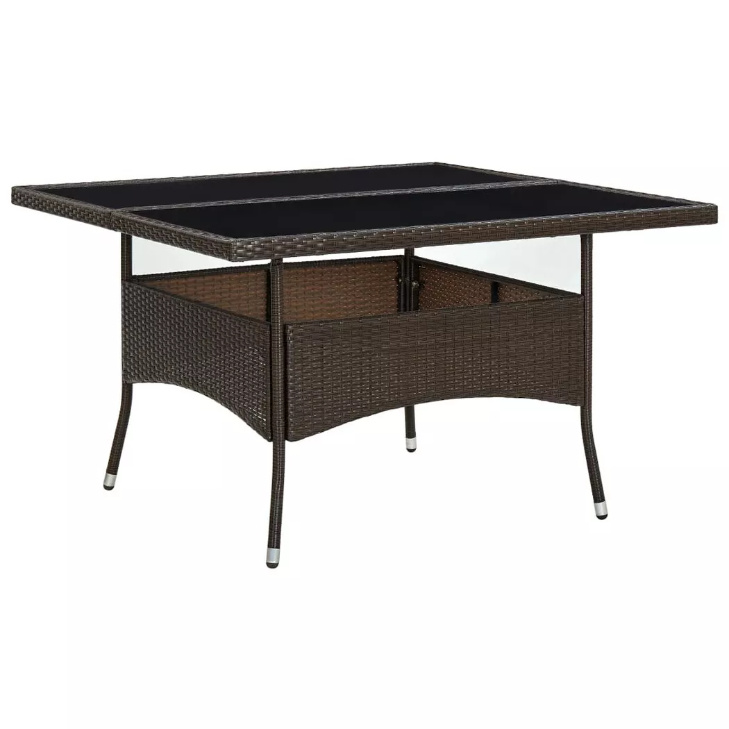 VidaXL - Esstisch poly-rattan, One Size, Braun