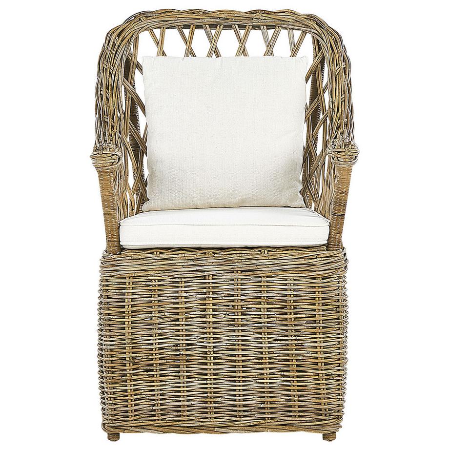 Beliani Poltrona da giardino en Rattan Classico MAROS  