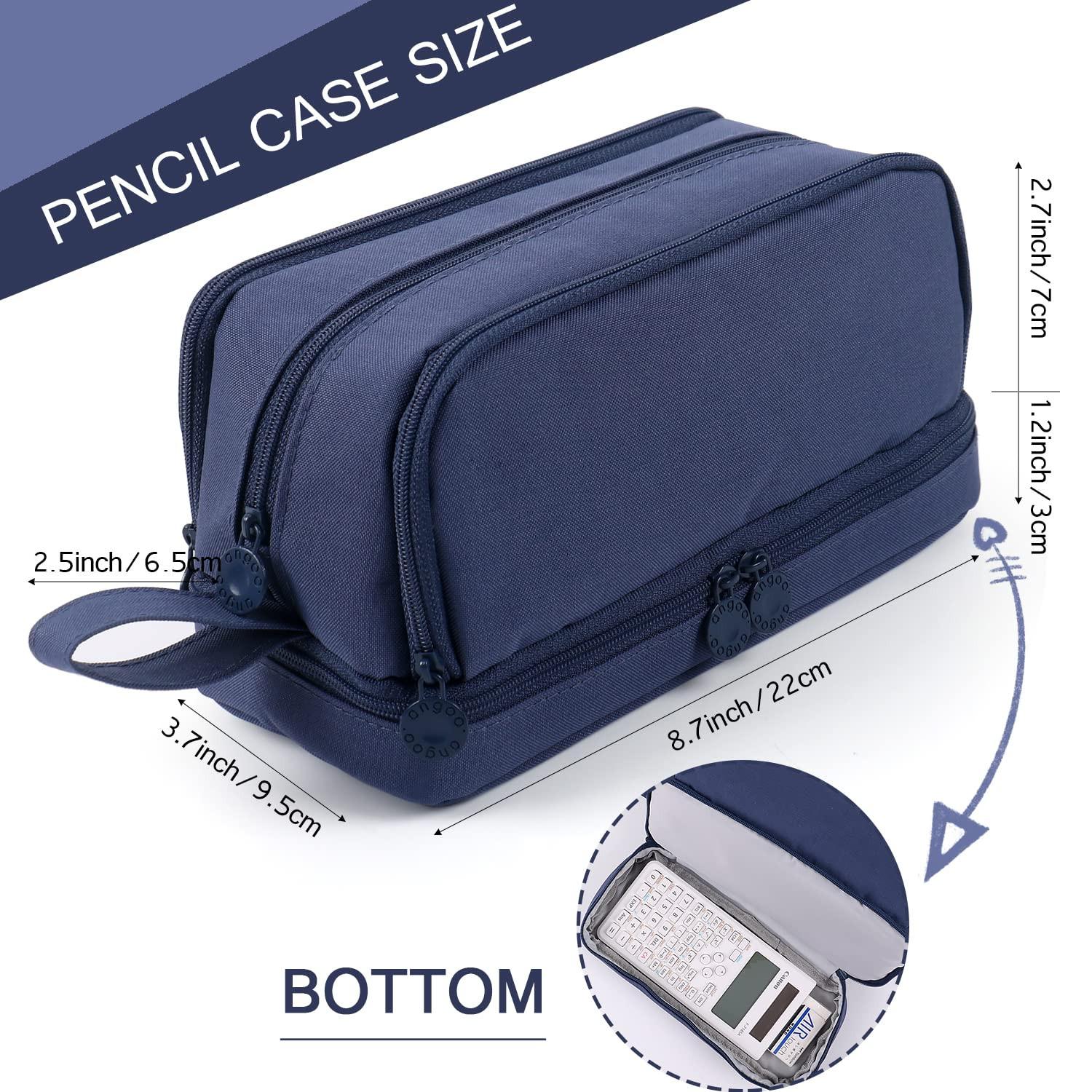 Only-bags.store Trousse à crayons avec grande capacité Trousse à crayons à 3 compartiments Trousse à crayons portable pour l'école pour l'étudiant  