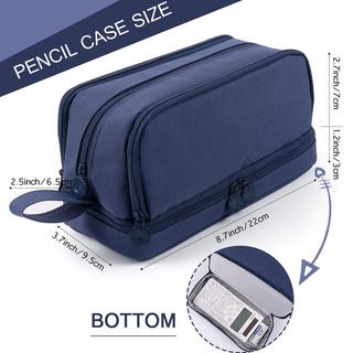 Only-bags.store Trousse à crayons avec grande capacité Trousse à crayons à 3 compartiments Trousse à crayons portable pour l'école pour l'étudiant  