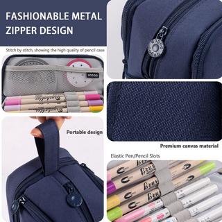 Only-bags.store Trousse à crayons avec grande capacité Trousse à crayons à 3 compartiments Trousse à crayons portable pour l'école pour l'étudiant  