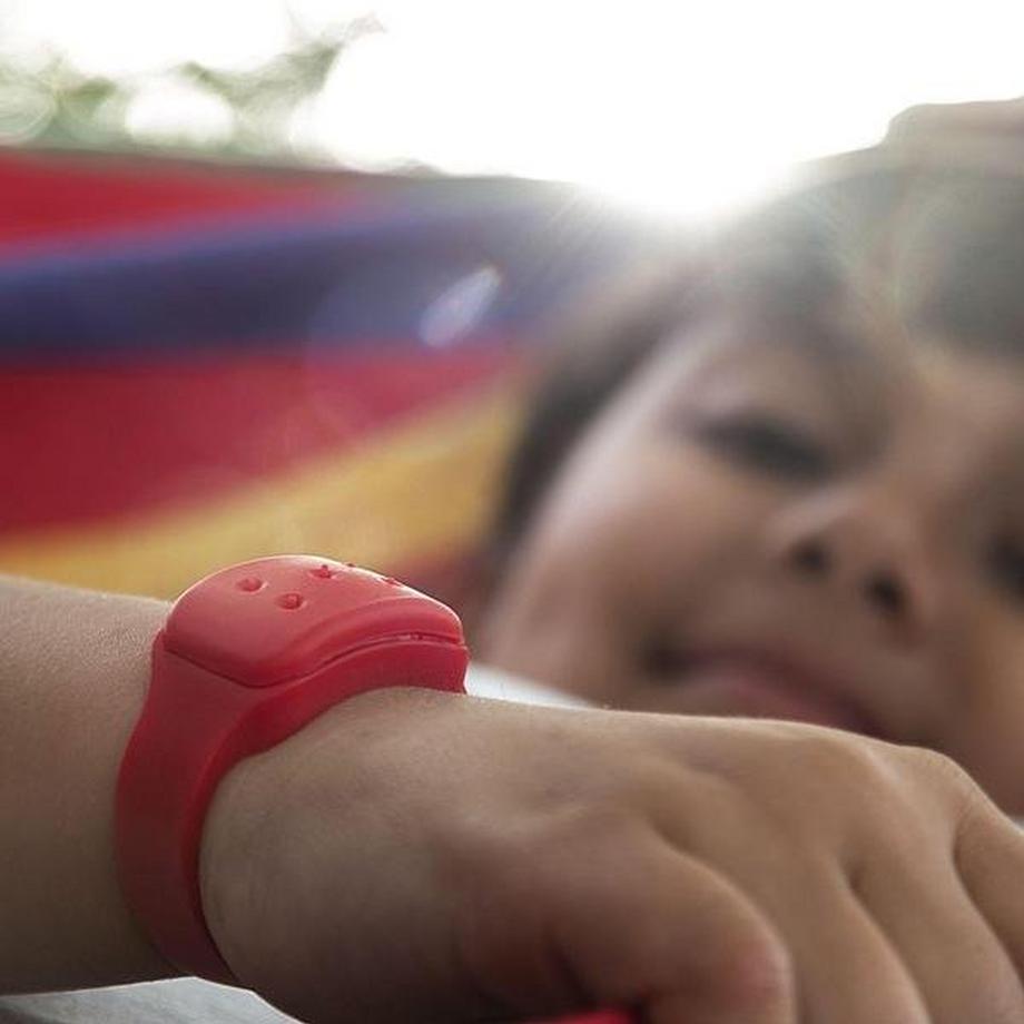 InnovaGoods Citronella, Bracciale Antizanzare - Rosso  