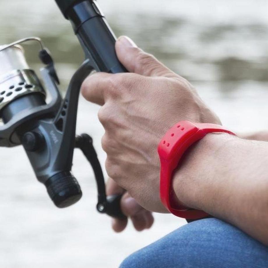 InnovaGoods Citronella, Bracciale Antizanzare - Rosso  