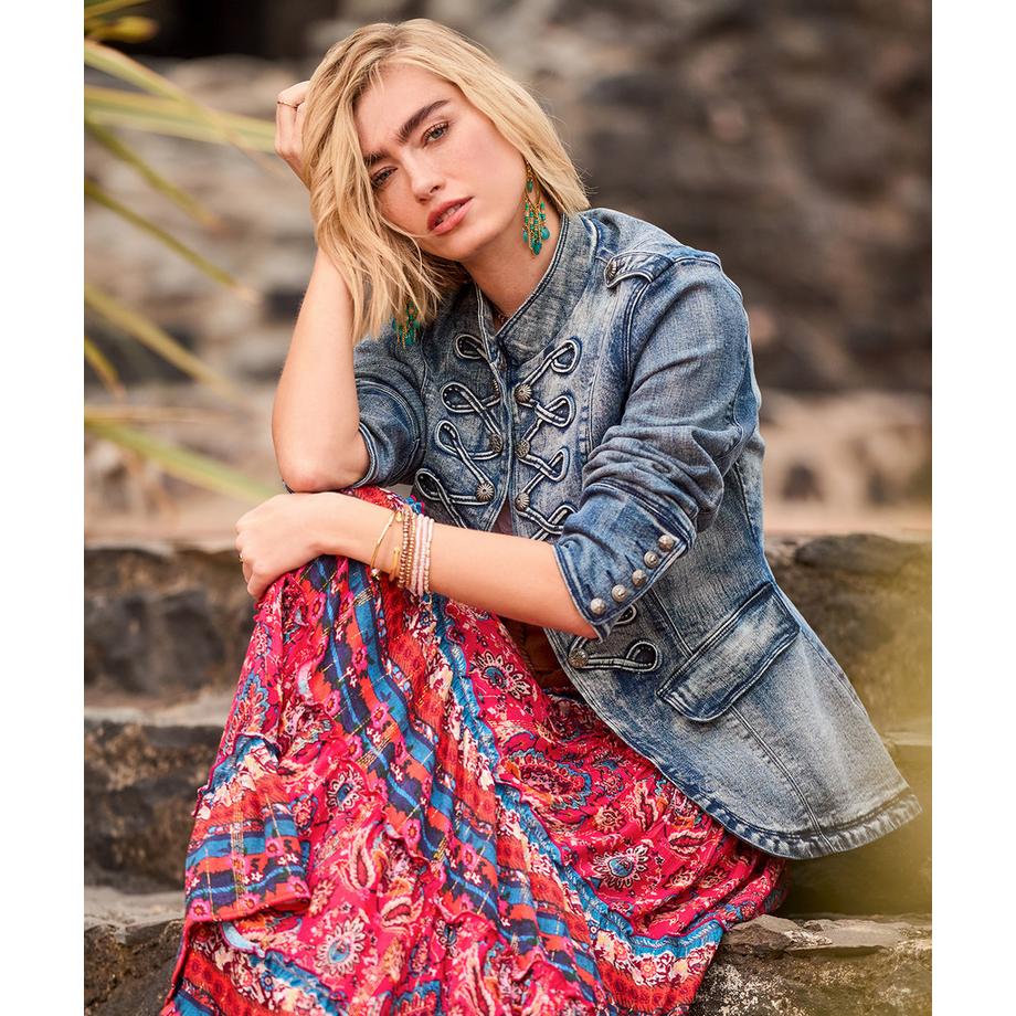 Joe Browns Stretch Jeansjacke mit Stickerei am Rücken  