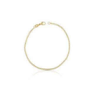 MUAU Schmuck  Fusskette Panzer Gelbgold 750, 24cm, 1.9mm 