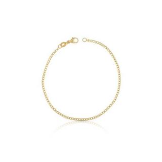 MUAU Schmuck  Fusskette Panzer Gelbgold 750, 24cm, 1.9mm 